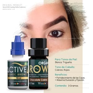 Pigmento para Cejas Chocolate Cobrizo henna orgánica