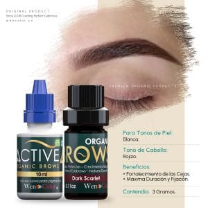 Pigmento para Cejas Rojo Intenso henna orgánica