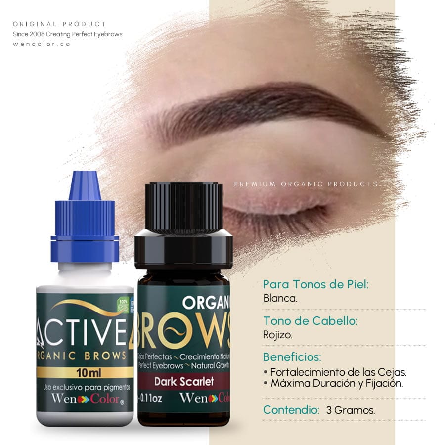 Pigmento para Cejas Rojo Intenso henna orgánica