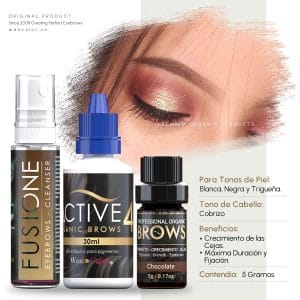 Pigmento Pro Cejas Chocolate con Henna Orgánica de crecimiento