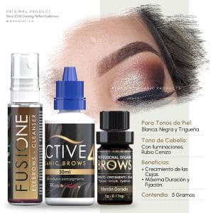 Pigmento Pro Cejas Marrón Dorado crecimiento de cejas henna